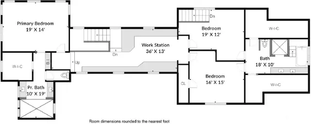 Upper level floorplan