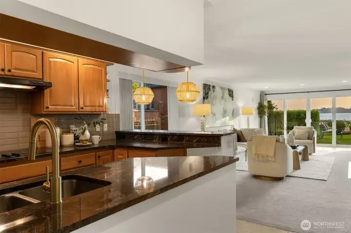 Updated double oven, Bosch DW, undermount sink and new faucet.