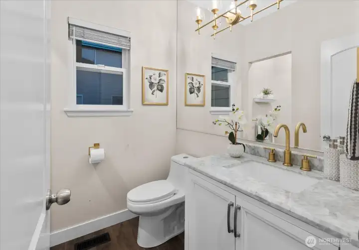 Lower level updated 3/4 bathroom