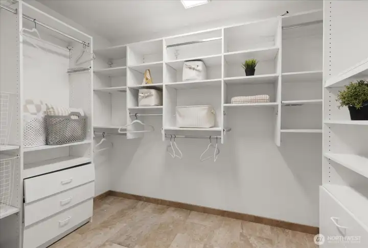 Walk in closet with built ins