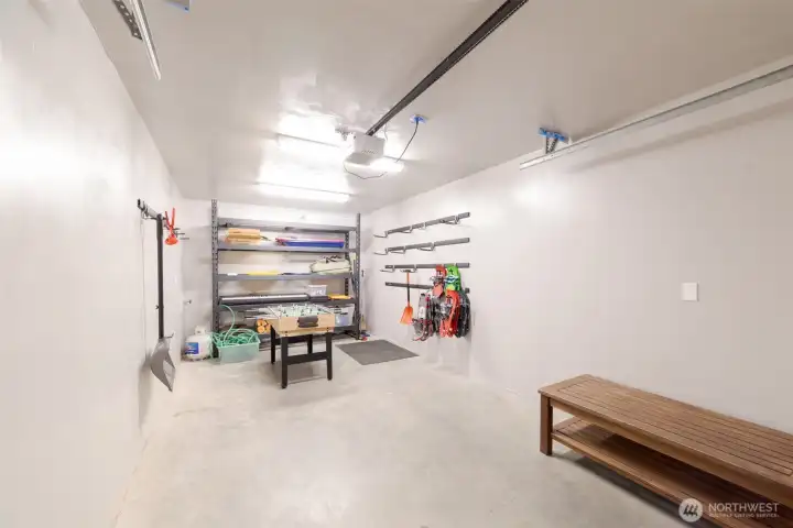 Heated extra deep garage