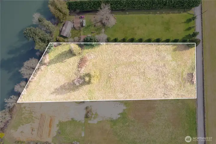 Welcome to your Riverfront Property!  Lot lines are approximate