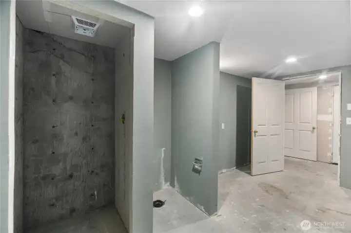Unfinished Bathroom on Garage Level