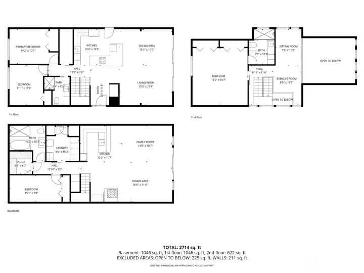 Three levels looking over the lake.