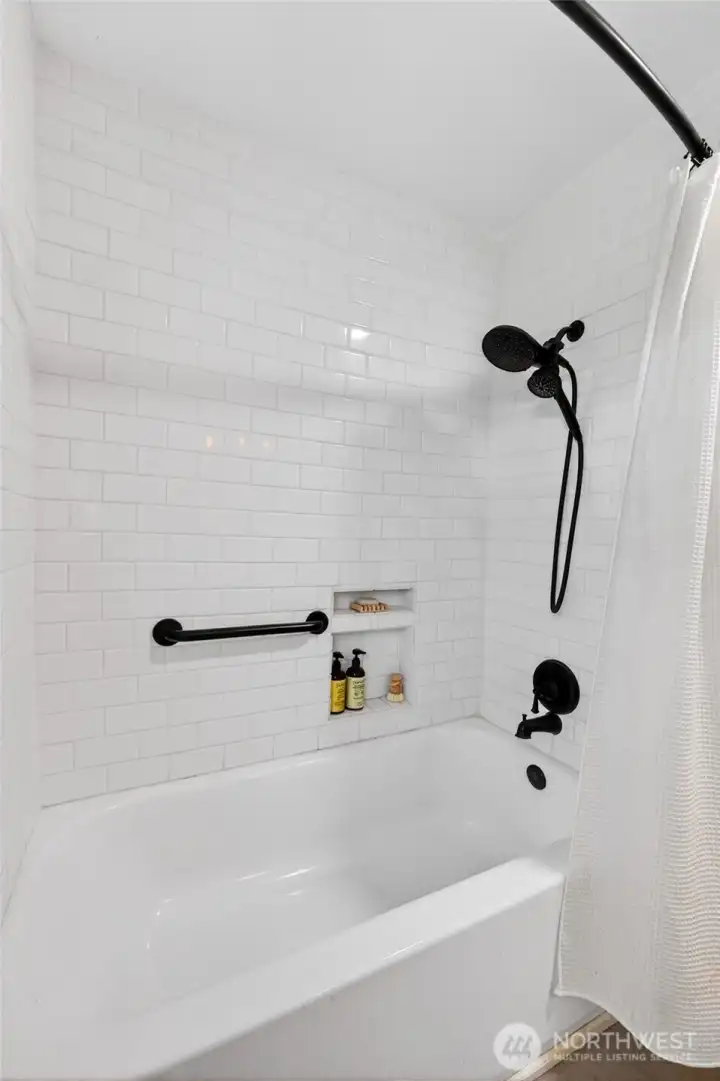 Main bath in hallway was recently updated