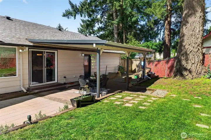 From upper yard looking back to home.