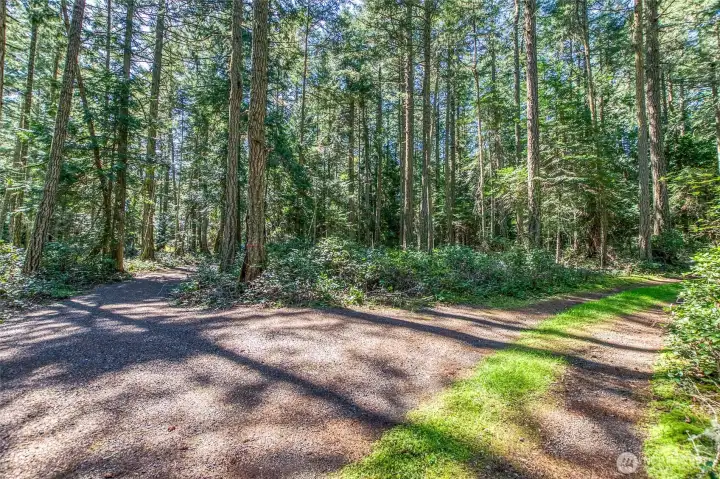 Property driveway on left