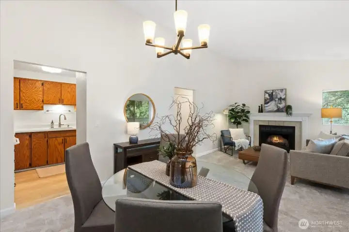 Large dining room space