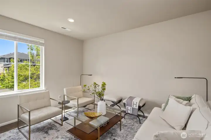 Main floor den-office that offers flexibility