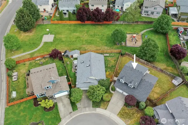 Located in cul-de-sac with community park in rear.
