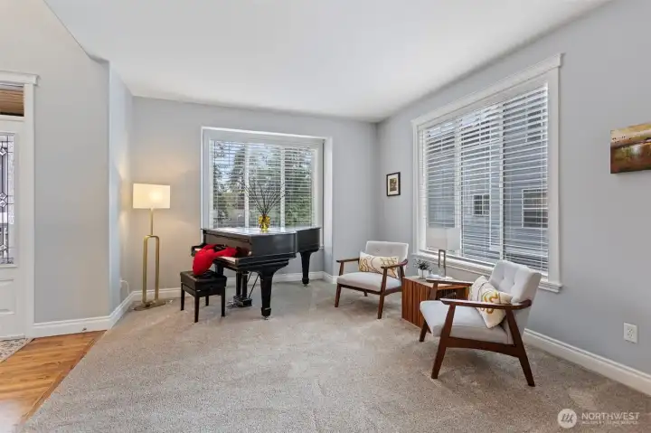 Beautiful large windows to let light in from the west and south.