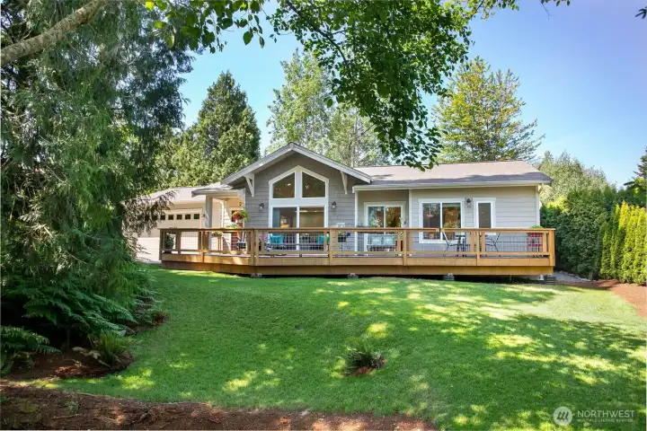 Front Exterior with Expansive Deck
