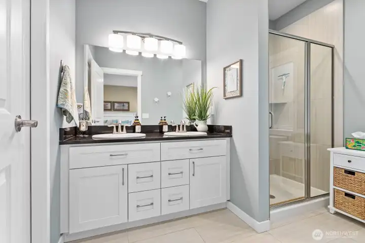 Primary Suite Bathroom with Double Vanity