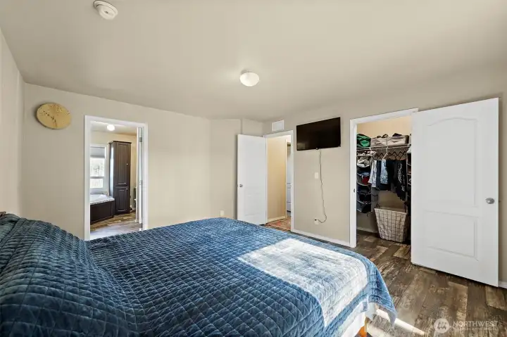 View into walk in closet.