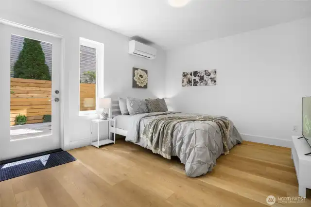 Ground floor bedroom with separate entry.