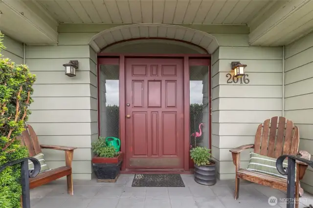 Take a break on the front porch and be surrounded by beautiful homes, views & gardens.