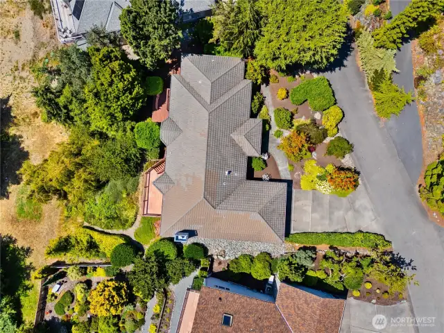 .37 acre lot with mature trees for privacy.