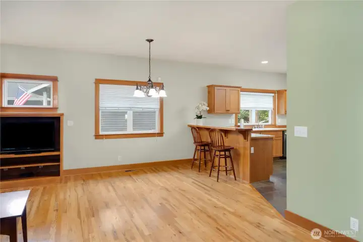 Plenty of room for a dining table.
