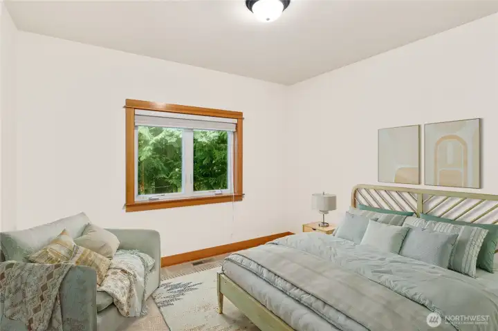 Second bedroom virtually staged.