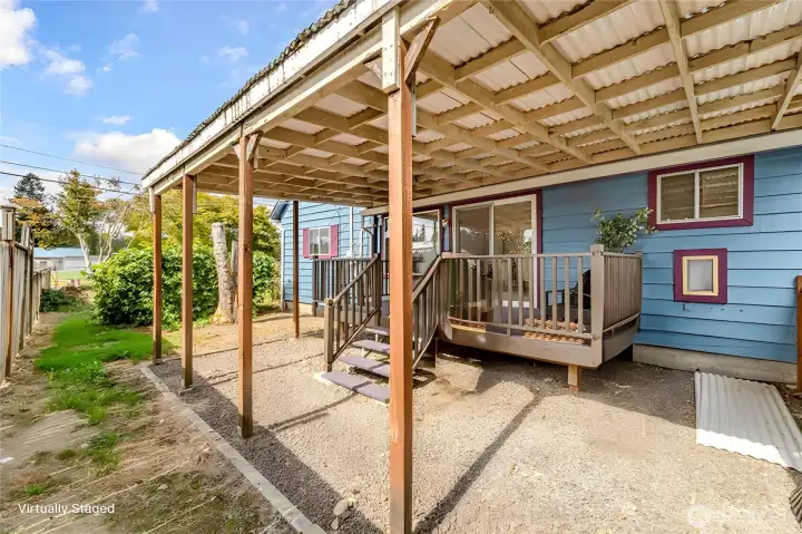 Covered back deck area