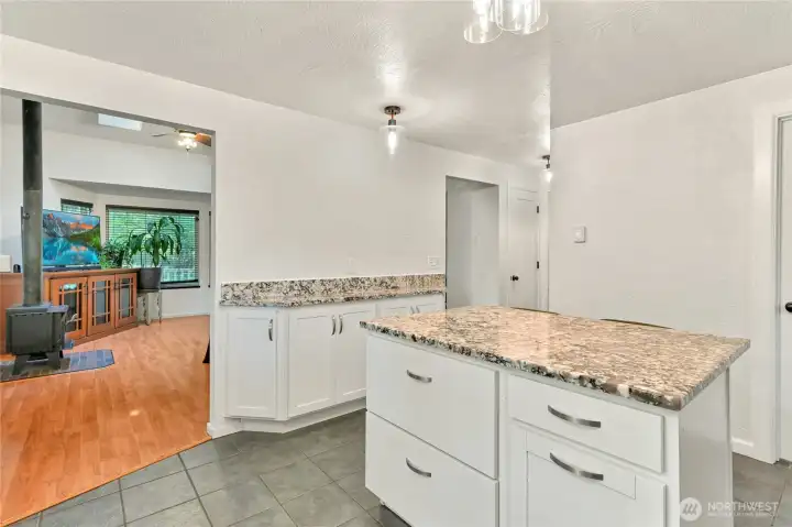 French Door pantry in the hallway down to the Right