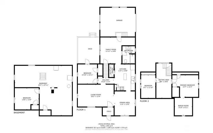 Floor plan illustrates where all of the rooms lie.