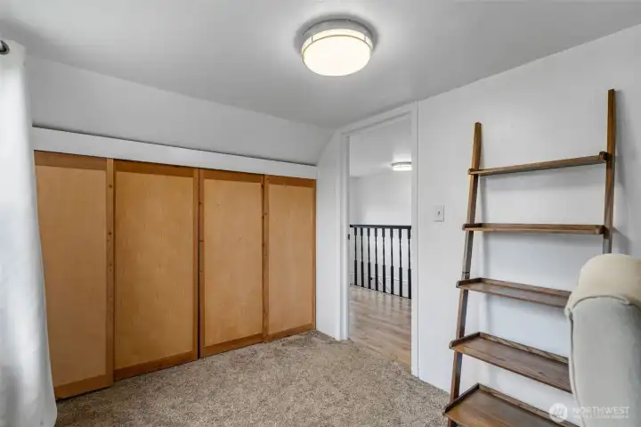 Plenty of closet area in this bedroom.