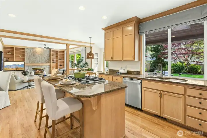 A kitchen made for chefs of all types! Truly the heart of the home! Everything connects through here!