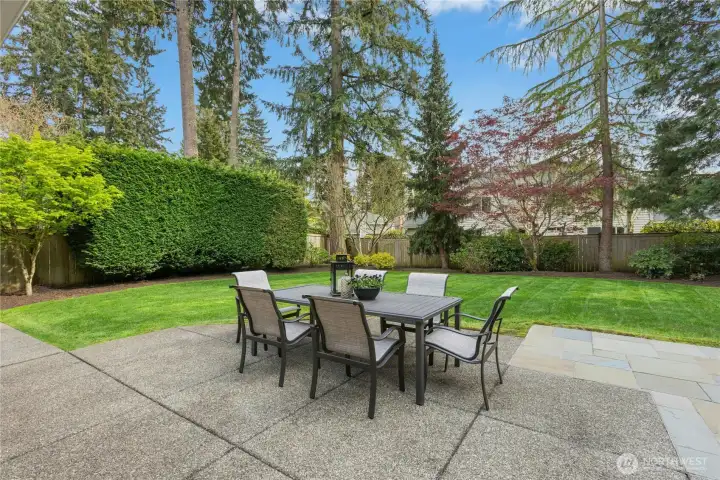 There are plenty of patio areas for dining al fresco as well.