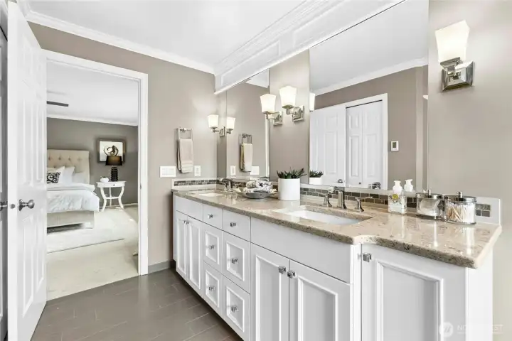 A beautifully renovated 5 piece bath ...