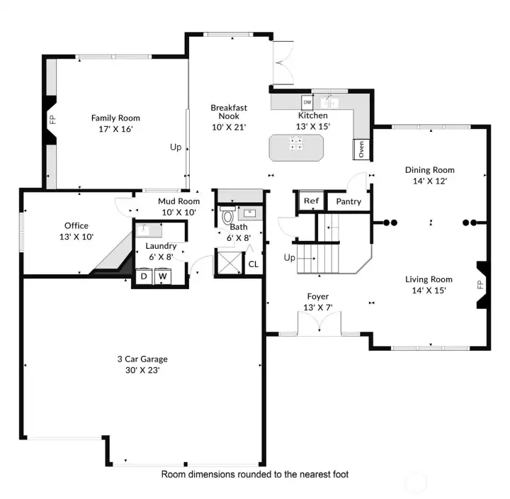 Floor plan - Main level