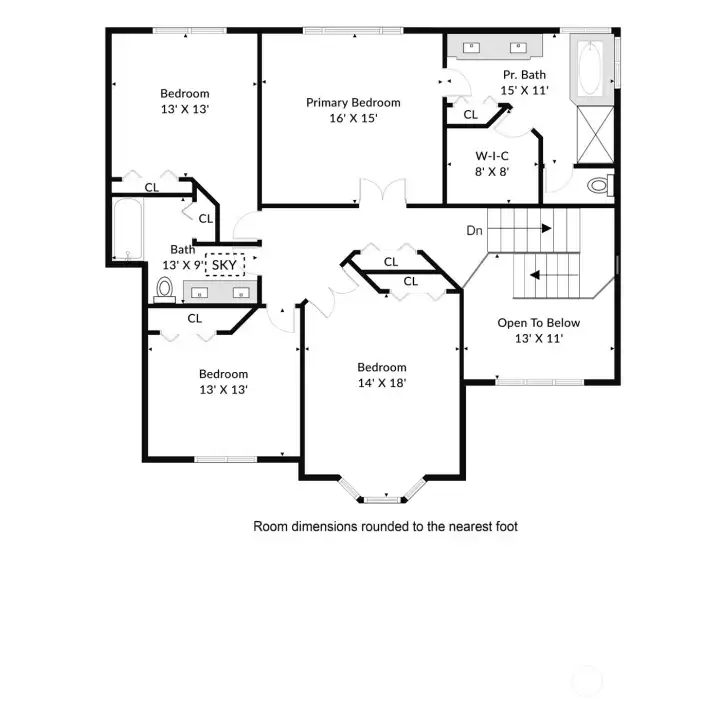 Floor plan - Upstairs