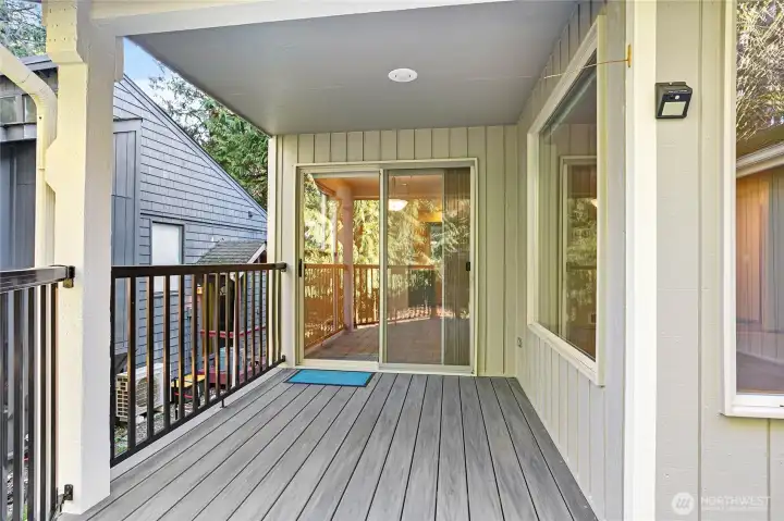 Small covered deck area