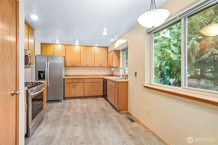 Breakfast nook on the right