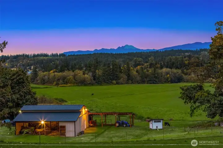 Twilight Views of Land & Mount Baker