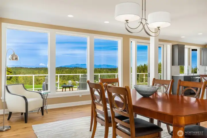 Dining area with Large View windows