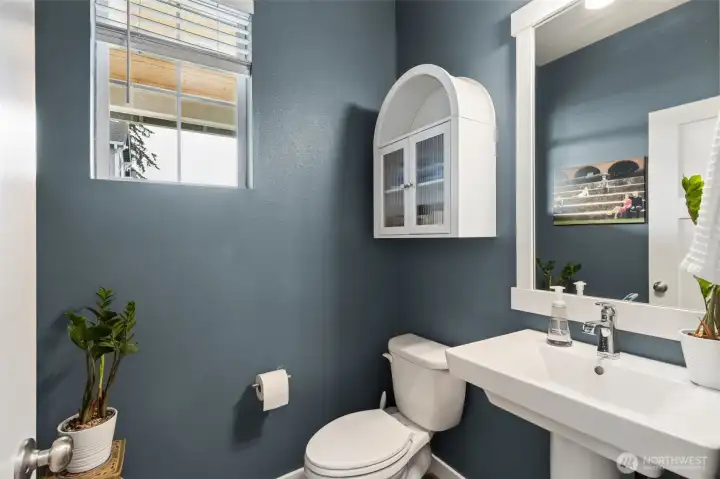 Powder bath downstairs.