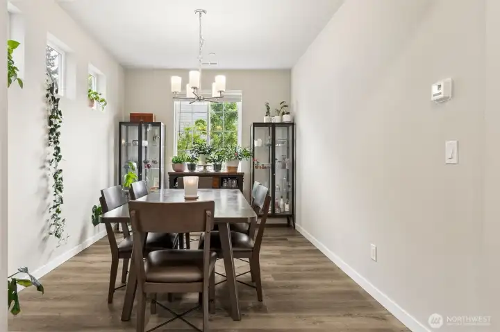 Spacious designated dining room.