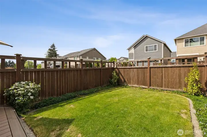 Fully fenced with irrigation system for the grass.