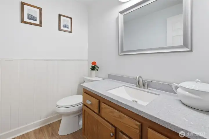 Main level guest bathroom.