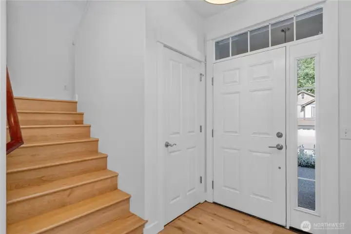 Step inside to this light and bright home with hardwood floors throughout the main floor.
