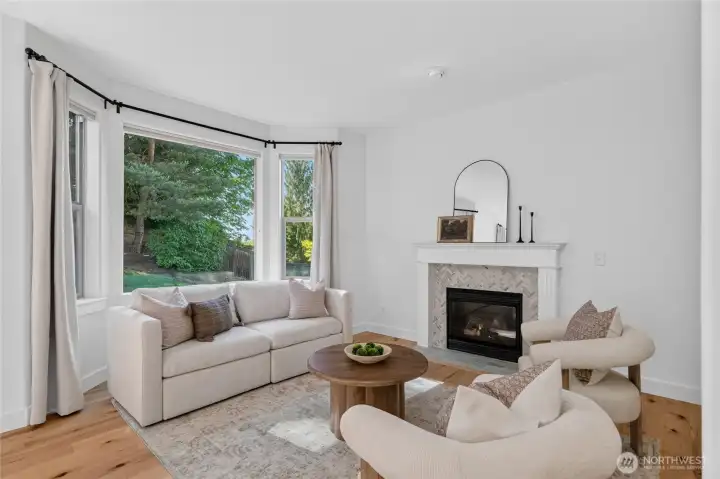 A formal living room as you enter the home.
