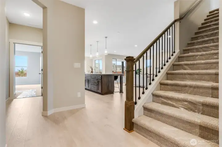 Example of builder finishes in similar staged model home