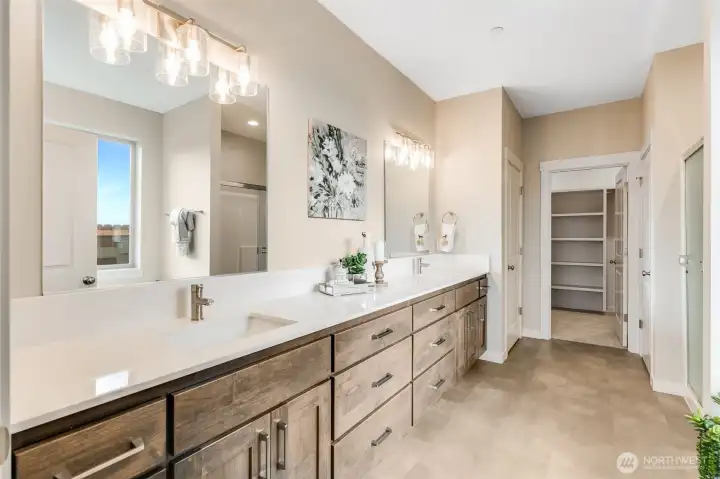 Example of builder finishes in similar staged model home