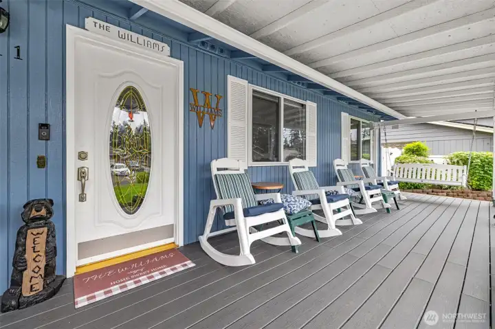 Full length covered porch Full length covered porch