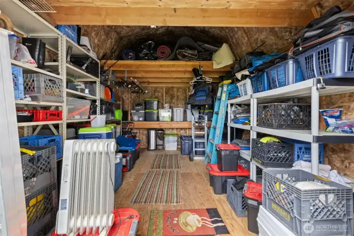 Large storage shed with power Large storage shed with power