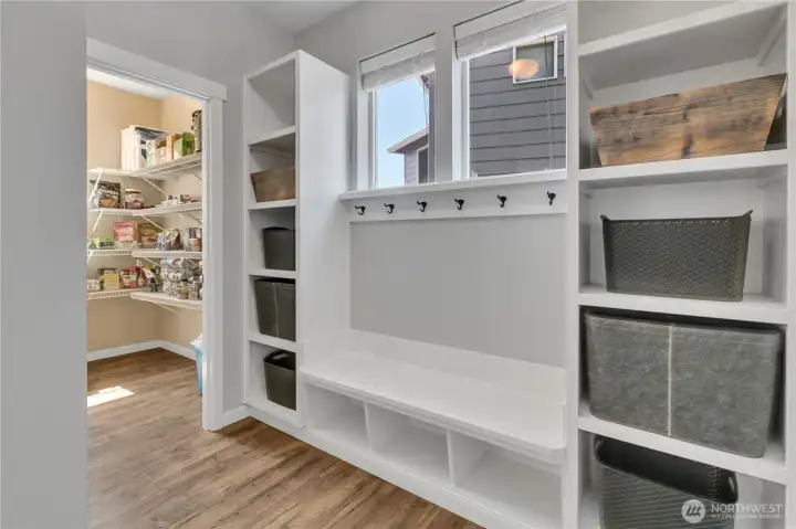 Numerous cabinets in kitchen PLUS large walk-in pantry! AND, coat & shoe storage on the way out to the large two-car garage! Numerous cabinets in kitchen PLUS large walk-in pantry! AND, coat & shoe storage on the way out to the large two-car garage!