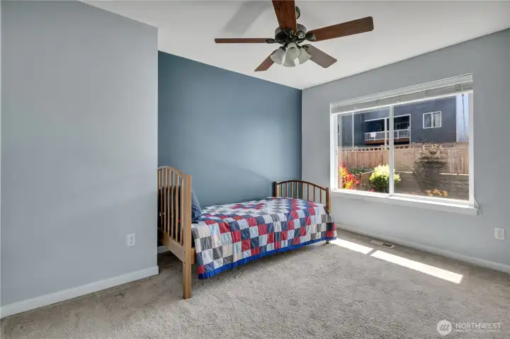 Bedroom #4 with large picture window and ceiling fan! Bedroom #4 with large picture window and ceiling fan!