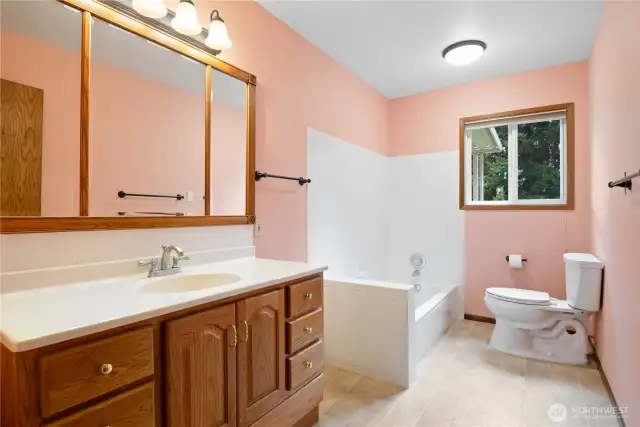 Hall bath....