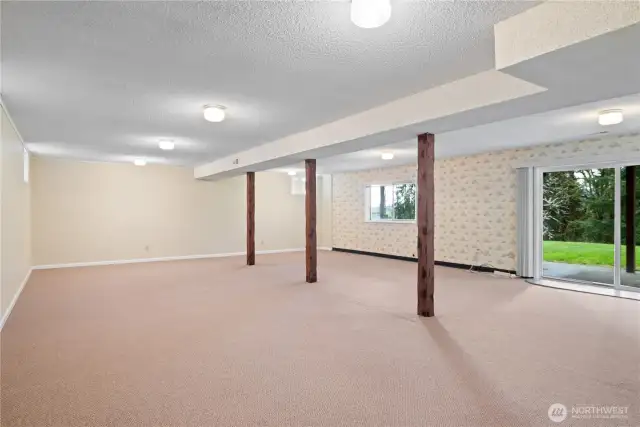 Fully finished daylight basement with egress
